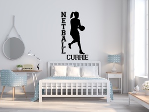 Products: Wall Decal Netball Player - Grafix Wall Art - New Zealand Made