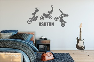 Products: Wall Decal MotoX Scene - Grafix Wall Art - New Zealand Made