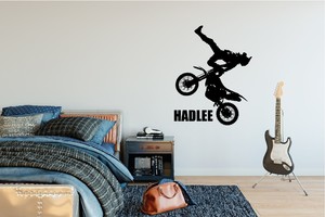 Products: Wall Decal Motocross 1 - Grafix Wall Art - New Zealand Made