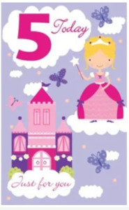 Birthday Cards Wrapping: Birthday Card - Age 5