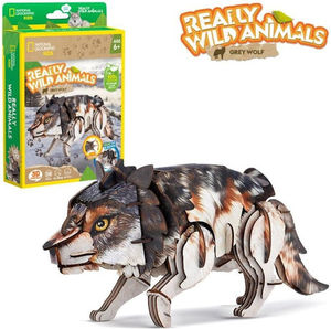 Really Wild Animals 3D Puzzle - Grey Wolf