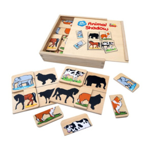Wooden Animal Shadow Matching Set
