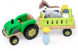 Wooden Toys: Wooden Farm Tractor Set
