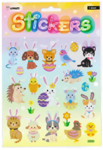 Easter: Easter Animal Stickers with Bunny Ears