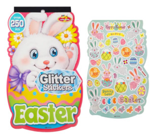 Easter Bunny Glitter Stickers