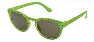 Accessories: Children's Sunglasses - Polly Green Polka Dot