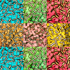 Green Lollies: Licorice Allsorts (Single Colour)