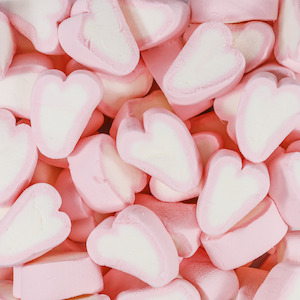 Large Mallow Hearts 200g