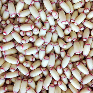 White Lollies: White Chocolate Raspberry Bullets
