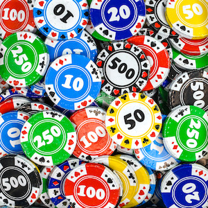 Fathers Day: Casino Chips Milk Chocolate approx. 20