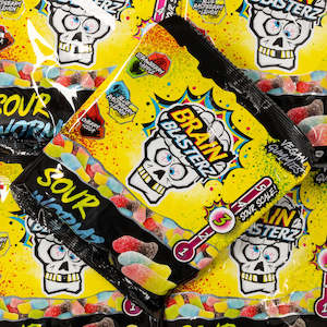 Brain Blasterz Sour Wormz Bag 100g