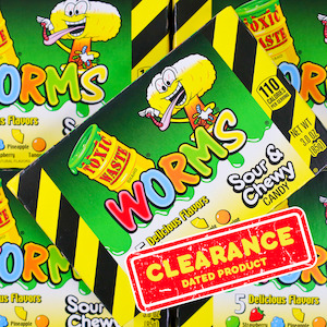 Clearance: Dated - Toxic waste Worms Theatre Box 85g