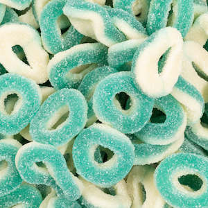 Blue: Sour Raspberry Rings 250g