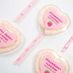 Valentines Day: Marshmallow Lollipop Heart