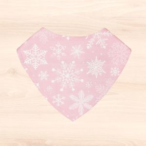 All: Snowflakes Pink Dribble Bib