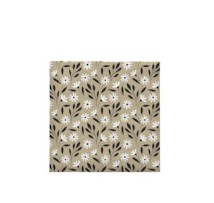 Products: Paper Napkin Meadow Beige Black - Grant Bros