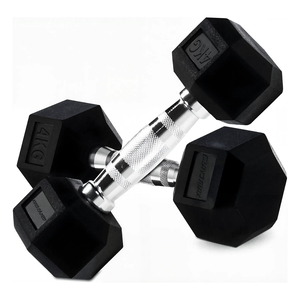 4kg Rubber Hex Dumbbell Single Unit Weight GravoMax