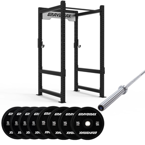 Products: Power Cage Package Full Power Rack with 100kg Barbell Set