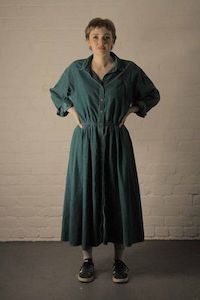 Products: 80s American Corduroy Teal Dress