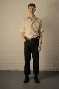 90s Deadstock Safari Shirt in Cream