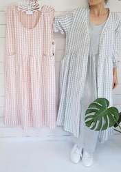 Dresses: Peonia Italia Claire Belle Check Babydoll Dress