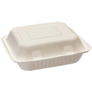 Sugar Cane 3 Compartment Square Clamshell