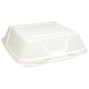Sugarcane Containers: Sugar Cane Square Clamshell Large