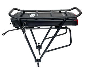 E-Bike Rear Rack Battery with a Rear Rack Carrier - 36v 10.4Ah, LG cells inside