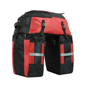 Batteries: Rhinowalk 3 in 1 Bike Pannier - with rain cover, 70L total, 2kg, Red