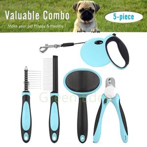 Pets Animals: Pet Grooming Tools Kit, Professional Dog Grooming Kit (5pcs), Light Blue
