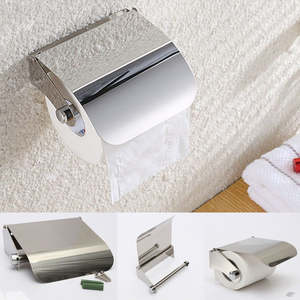 Others: Bathroom Stainless Steel Toilet Roll Holder x 2pcs