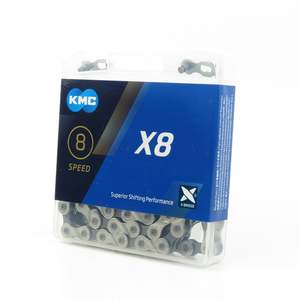 Sports: Bike Chain KMC X8, 6/7/8 SPEED CHAIN - 116 Links Light 345g double X chain