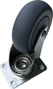 Business Farming Industry: Castor Wheel 4"/100mm Swivel Plate/PU Tyre, Stainless Steel Frame and bearings