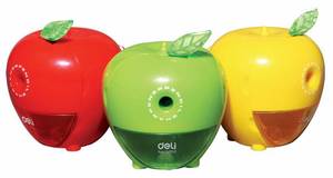 Deli Pencil Sharpener Unique Apple Shape E0659