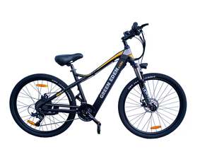 Electric Mountain Bike - 29", 27 Speeds, Aluminum, 48V Motor, 9.6Ah, Matt Black