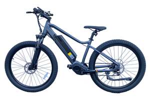 Mid-Drive Electric Mountain Bike - 27.5", 48V 350W Mid motor, 7 speeds, Grey