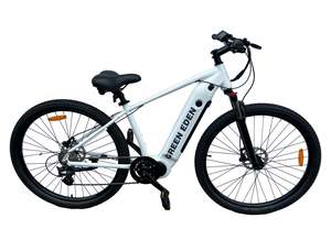 Mid-Drive Electric Mountain Bike - 29", 48V 500W motor, 624Wh LG Battery, White