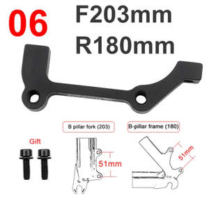 MEROCA Brake Disc Caliper Adapter - Type 6 B-A, F203 R180, aluminum alloy