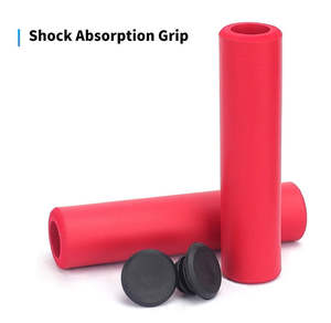LeBycle Bike Handlebar Grips - NBR Material, Soft, Anti-slip, Red