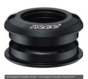 Handlebar And Grips: Neco Headset H125 - 1-1/8" Semi-Integrated Threadless Headset w/ Ø44 Alloy Cups