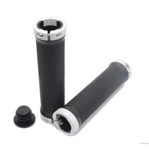 Bike Bicycle Handlebar Grips 1 pair - Double Lock-On, White