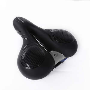 Bike Bicycle Saddle Seat with Tail light - 26L x 21.5W cm, 5cm foam, suspension
