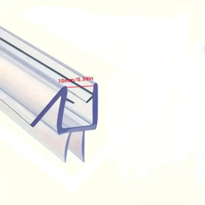 Products: PVC Glass Door 10mm Bottom Shower Seal - Green Home Bathroom