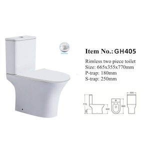 Products: GH-405 Rimless P Trap - Green Home Bathroom