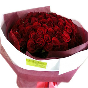 Valentine's Day: Lucky 99 Roses Bouquet Red