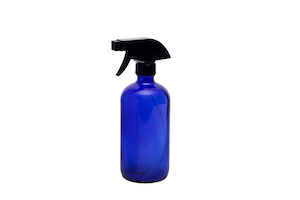 Glass Bottles: 500ml Blue Glass Bottle with Trigger Spray