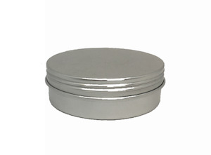 Aluminium Tins: 100ml Silver Aluminium Tin with screw lid.