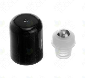 Accessories: Stainless Steel Rollers with Lids – for use with Standard Essential Oil Vials (Pack of 5)