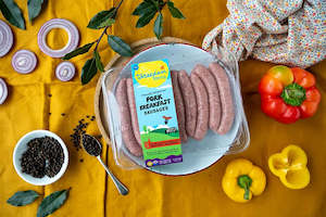 Sausages Build A Box: 375g Freedom Farms Pork Breakfast Sausages