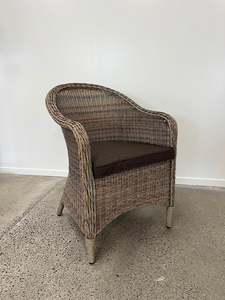 Piha Outdoor Chair - Natural Wicker/Charcoal Cushion